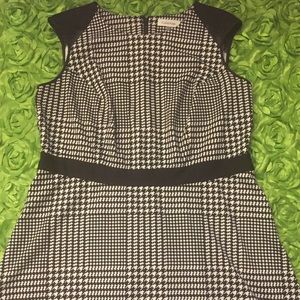Calvin Klein Houndstooth Pattern Dress